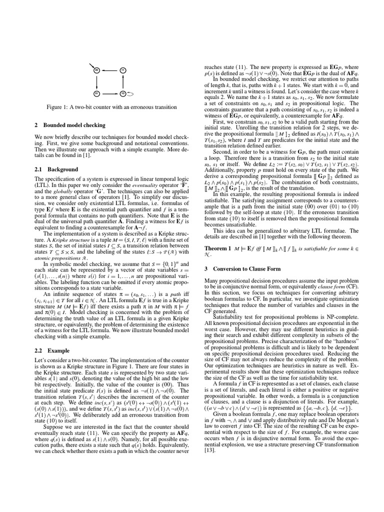 Bounded Model Checking Techniques | PDF | Mathematics Of Computing ...