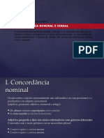 Concordância Nominal e Verbal