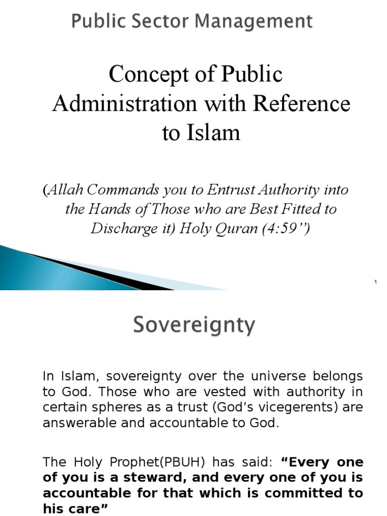 Islamic Principles of Public Administration | PDF | Muhammad | Prophets ...