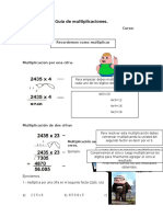 Guía de Multiplicaciones 