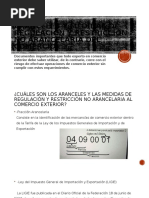 Aranceles y Medidas de Regulación y Restricción No