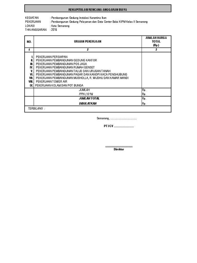 Bill of Quantity (BQ) - 1 PDF | PDF
