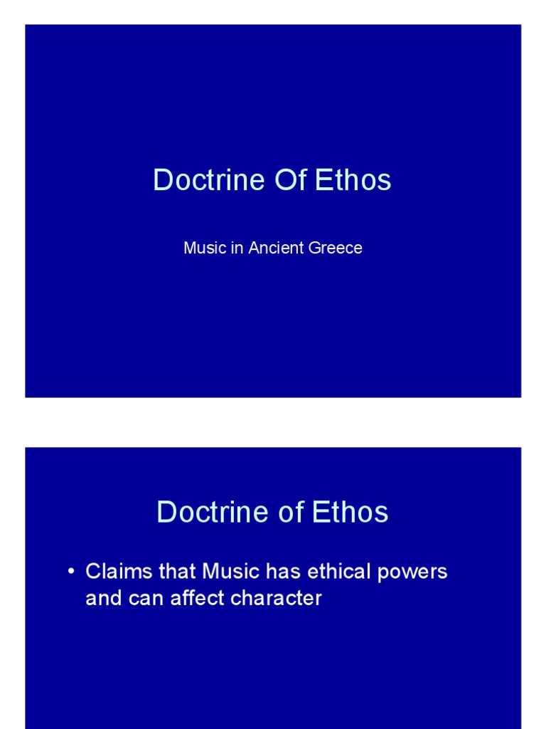 Greek Doctrine of Ethos in Music | PDF | Art