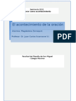 La Oración Como Acontecimiento