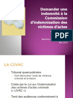 Indemnisation des victimes d'actes criminels