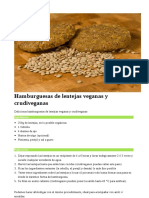 Hamburguesas de Lentejas Veganas y Crudiveganas