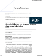 Sensibilidades No Tempo