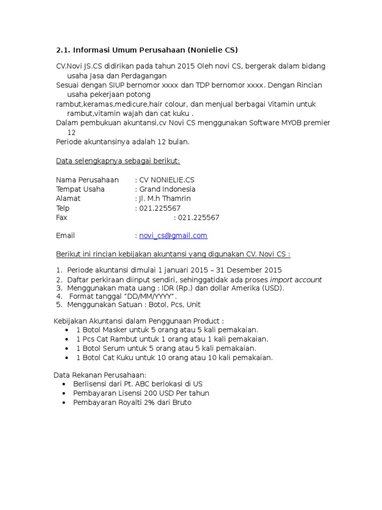 Informasi Umum Perusahaan | PDF