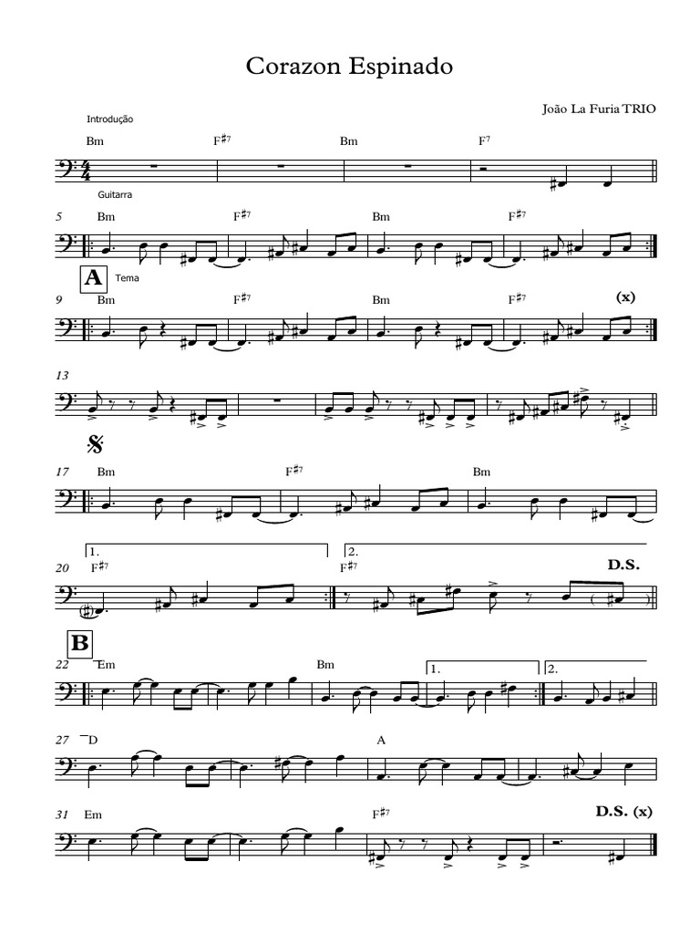 Fagner - Deslizes - Sheet Music For Tenor Saxophone Soprano (Bb)