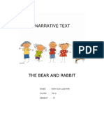 The Bear and Rabbit: Name: Wahyuni Lestari Class: Viii.4 Absent: 37