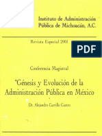 Génesis y Evolución de La Administración Pública en México