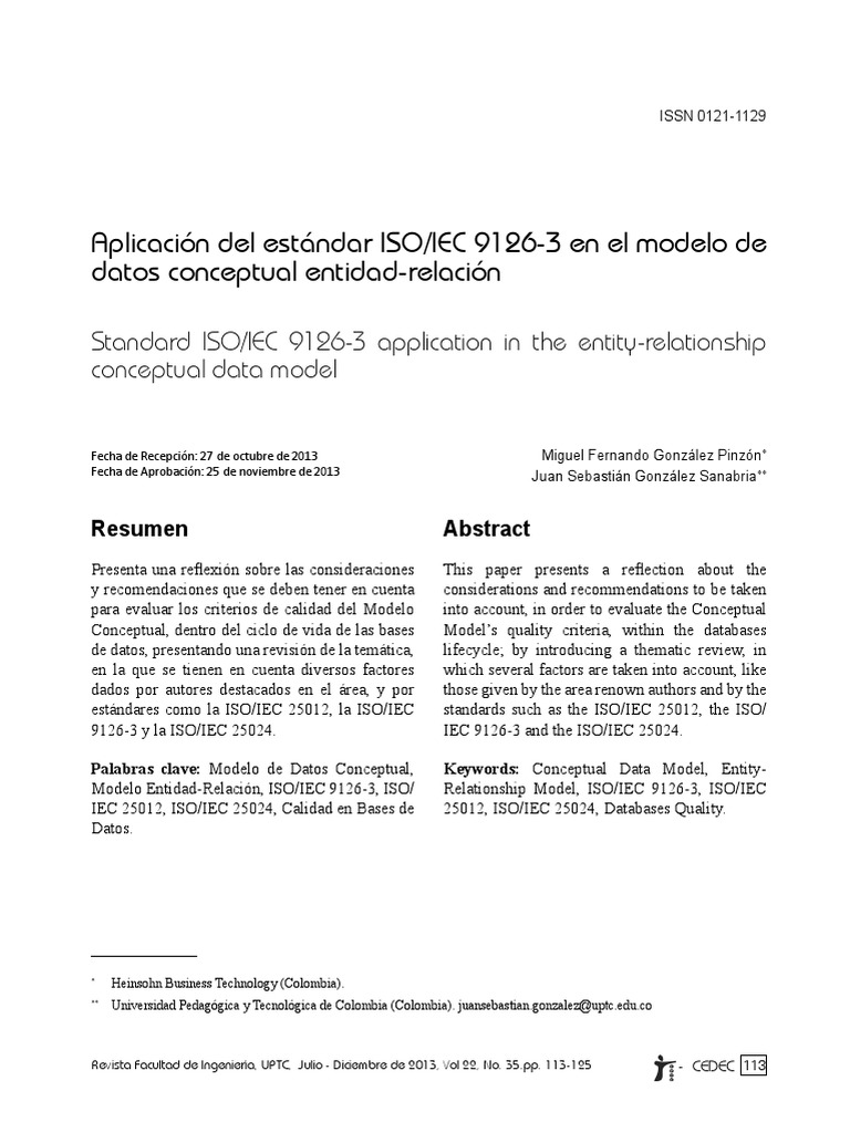 ISO/IEC 9126-3 en Modelos Conceptuales | PDF