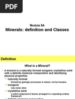 Module 5A - Minerals, Definition & Classes