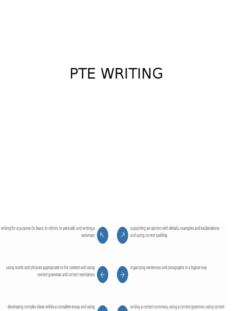 PTE Writing Tips and Strategies | PDF