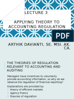Applying Theory To Accounting Regulation: Arthik Davianti, Se. Msi. Ak. CA