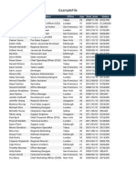 Examplefile: Name Position Office Age Start - Date Salary