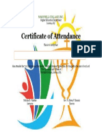 Certificate of Attendance -J. Rufo Almariego