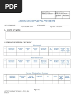 Lockout/Tagout Procedure Sheet | PDF | Safety