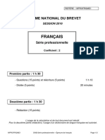 Dnb 2016 - Français - Questions - Réécriture - Série Professionnelle