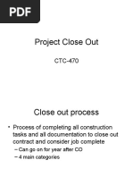 Project Close Out