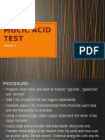 Mucic Acid Test