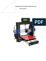 Acrylic Geeetech I3 Pro 3D Printer Building Instruction