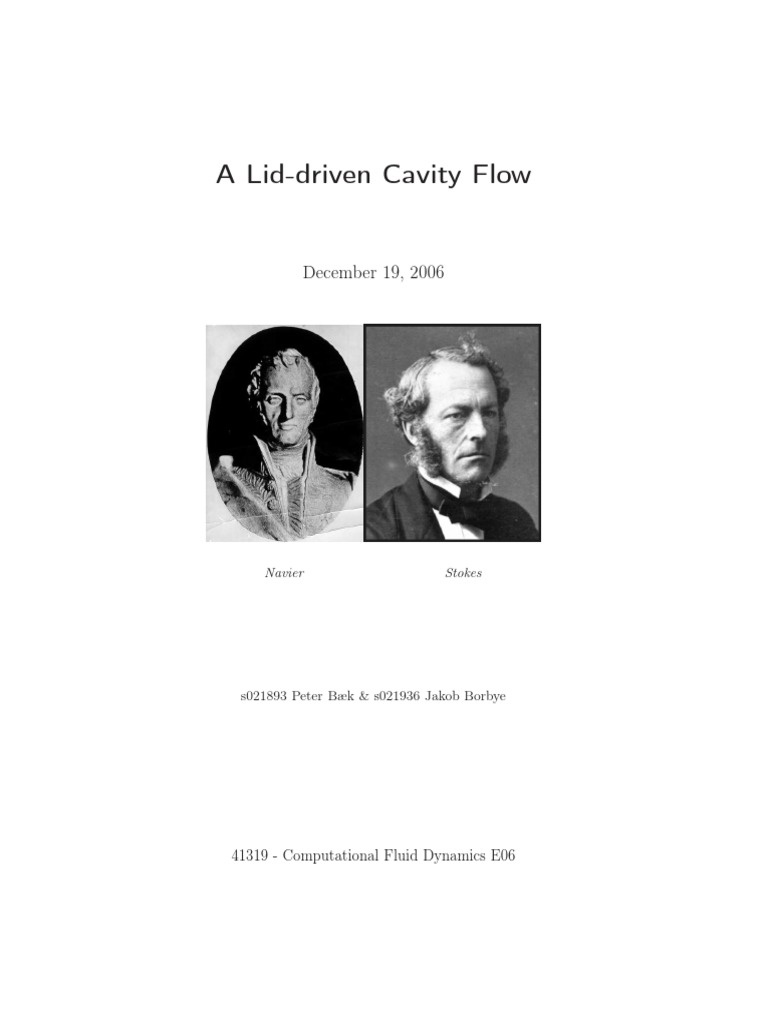 A Lid-Driven Cavity Flow PDF | PDF | Fluid Dynamics | Computational ...