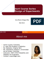 LISA Short Course Series Basics of Design of Experiments: Ana Maria Ortega-Villa Fall 2014