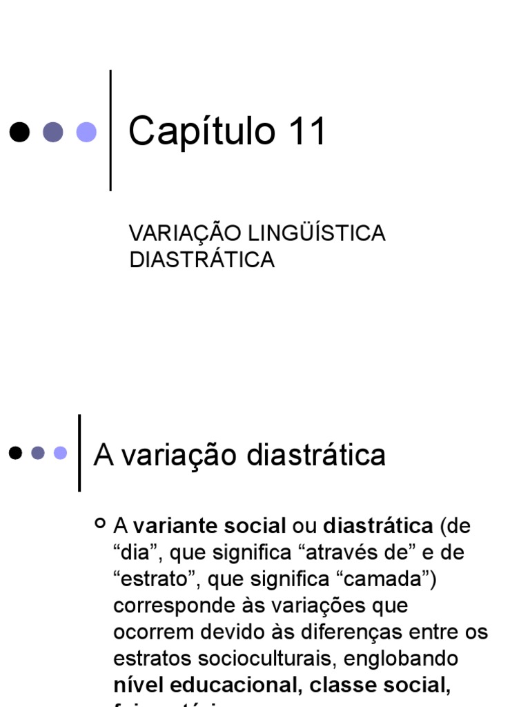 Variação Linguística Diastrática | PDF