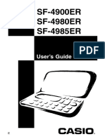 Manual Da Agenda Casio SF-4900ER