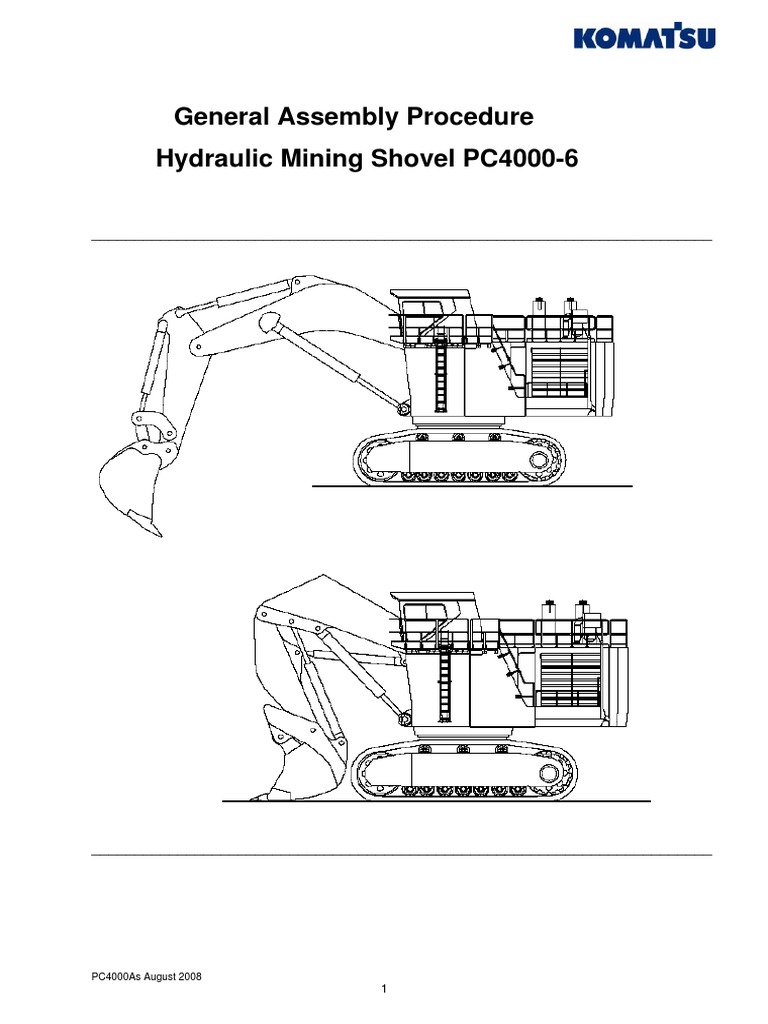 PC4000-6 Hydraulic Shovel Assembly Guide | PDF | Screw | Nut (Hardware)