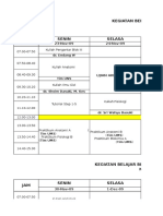 Blok 3, Jadwal