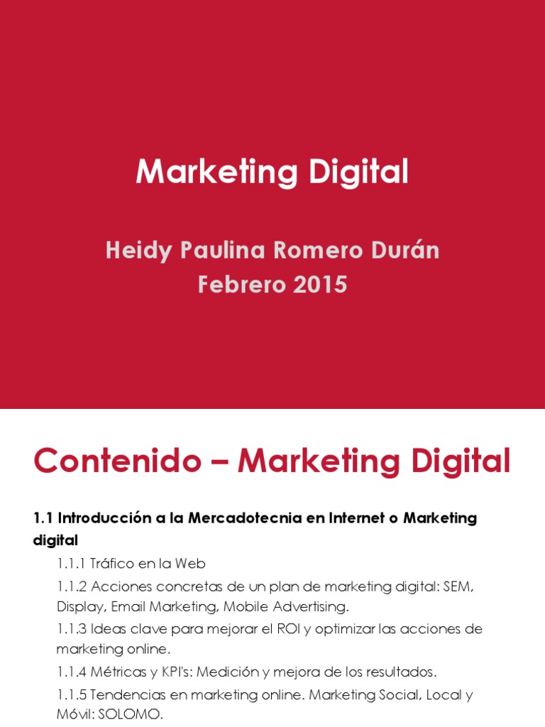 Estrategias de Marketing Digital | PDF | Posicionamiento en buscadores ...