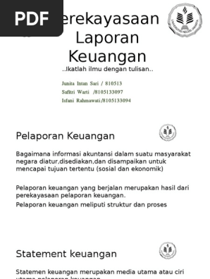 Perekayasaan Pelaporan Keuangan Menurut Para Ahli Pigura