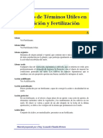 Glosario Fertilizacion y Nutricion Vegetal