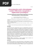 Determinacion Social o Determinantes Sociales PDF