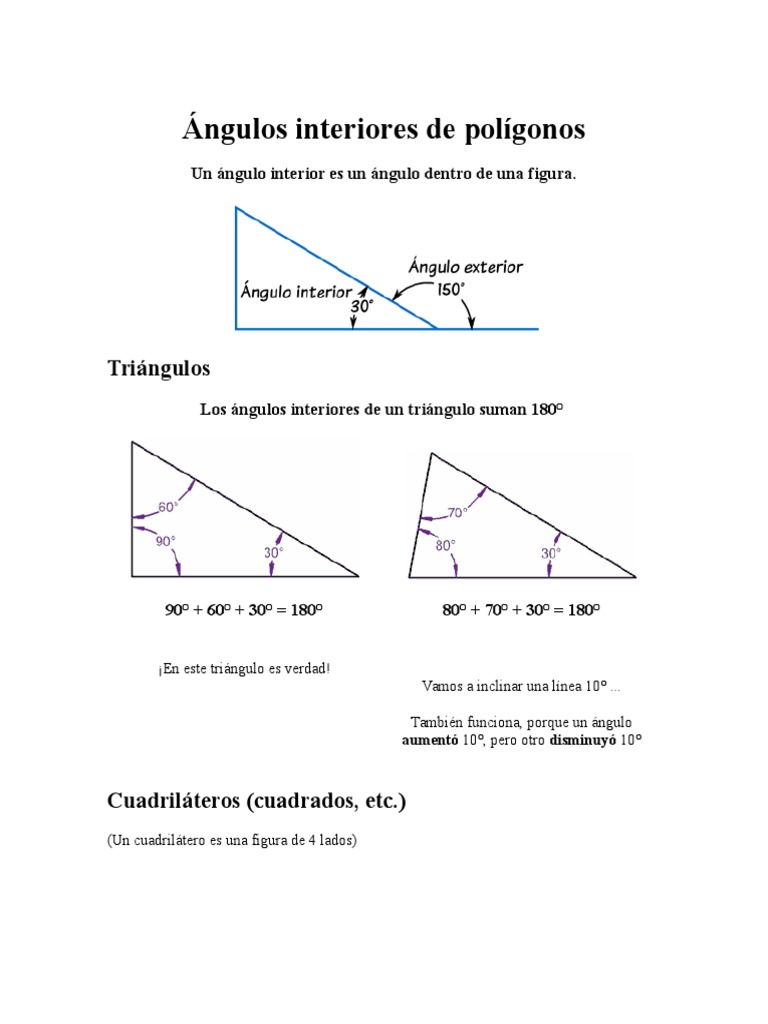 Angulos Interiores de Polígonos