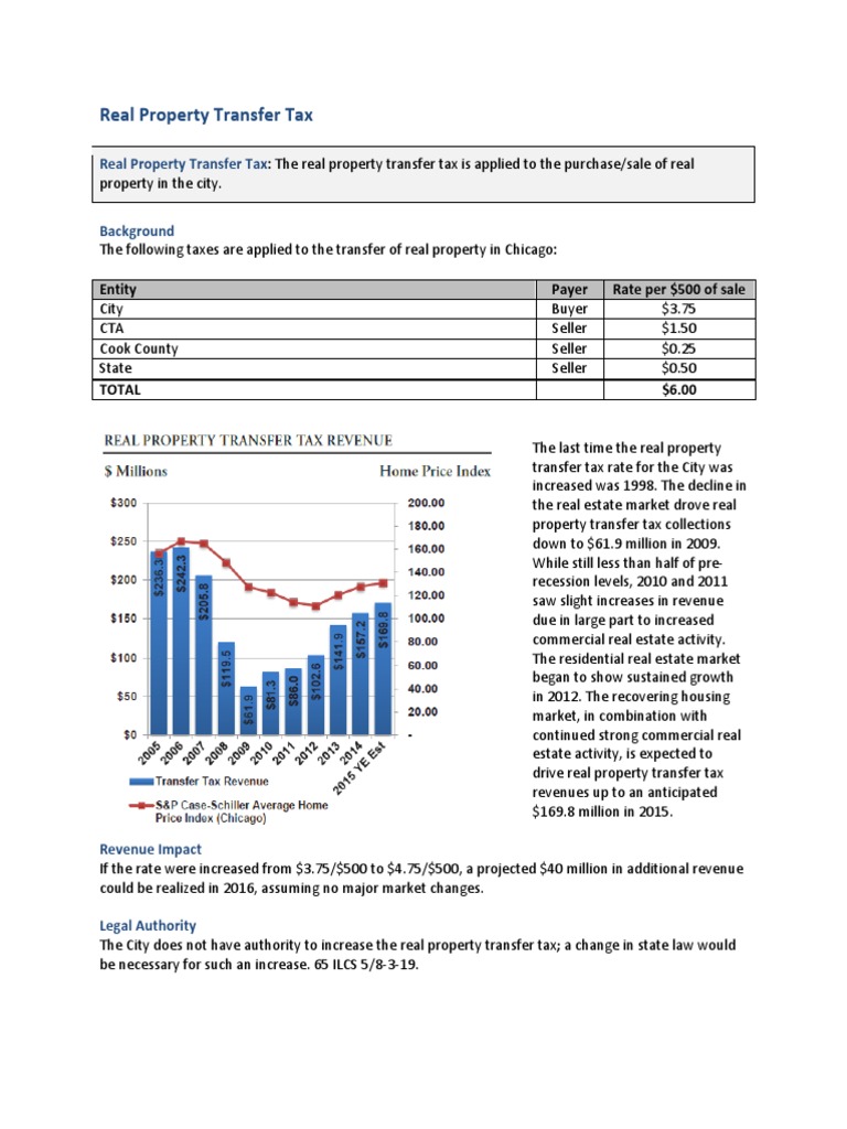 Briefing - Real Property Transfer Tax | PDF | Finance & Money ...