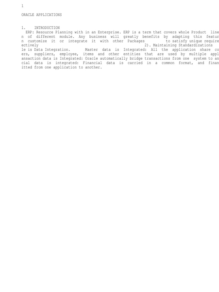 Oracle Applications ERP Overview | PDF | Database Schema | Enterprise ...