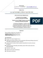 John Teacher Resume