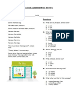 Reading Comprehension Assessment ForMOVERS