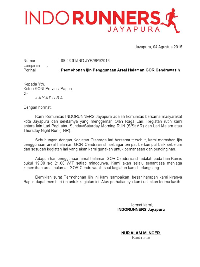Contoh Surat Cuti Umum