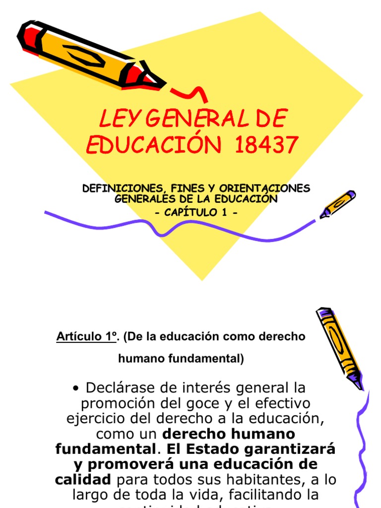 Ley General de Educacion 18437 PDF | PDF