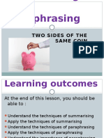 W4_Summarising Paraphrasing