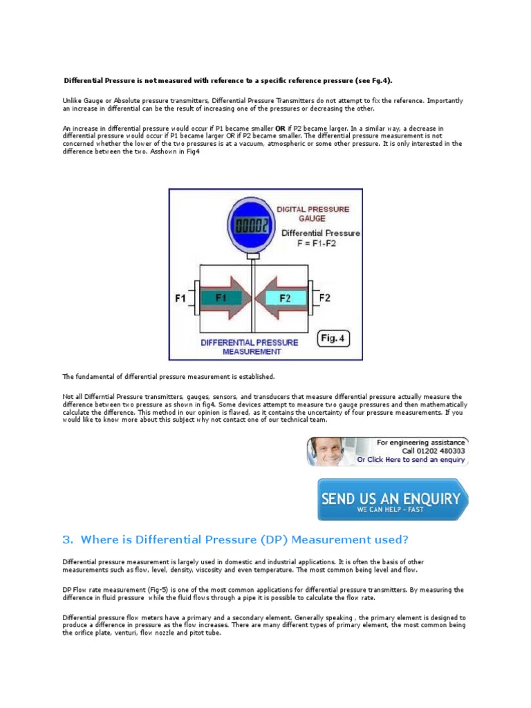 Differential Pressure is Not Measured With Reference to a Specific