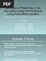 Simulation of Five Bus System