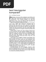 Teori Keunggulan Komparatif