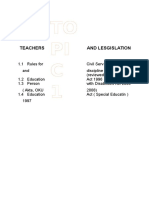 TO PI C 1: Teachers and Lesgislation
