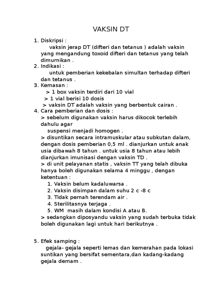 VAKSIN DT