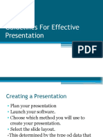 Guidelines for Effective Presentation